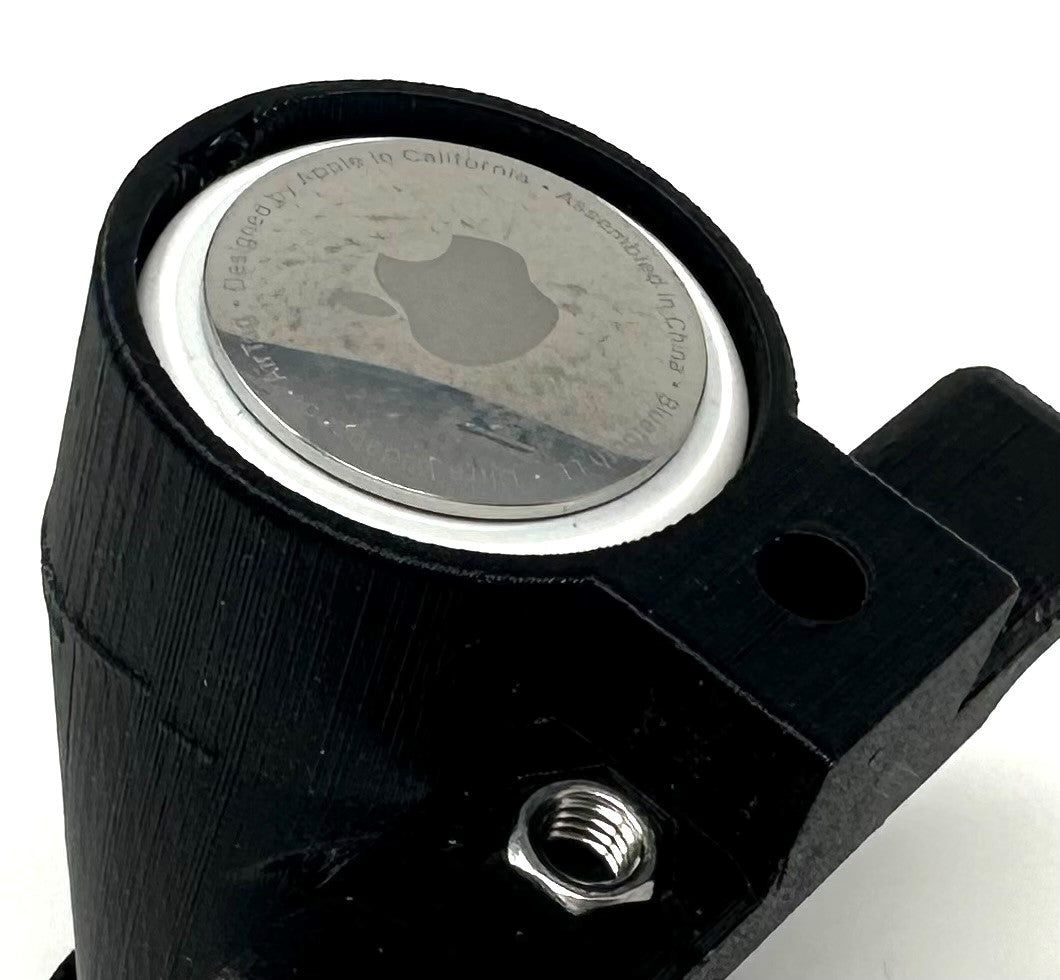 Apple AirTag Under-Saddle Holder & Light Fitting (Angled Version)