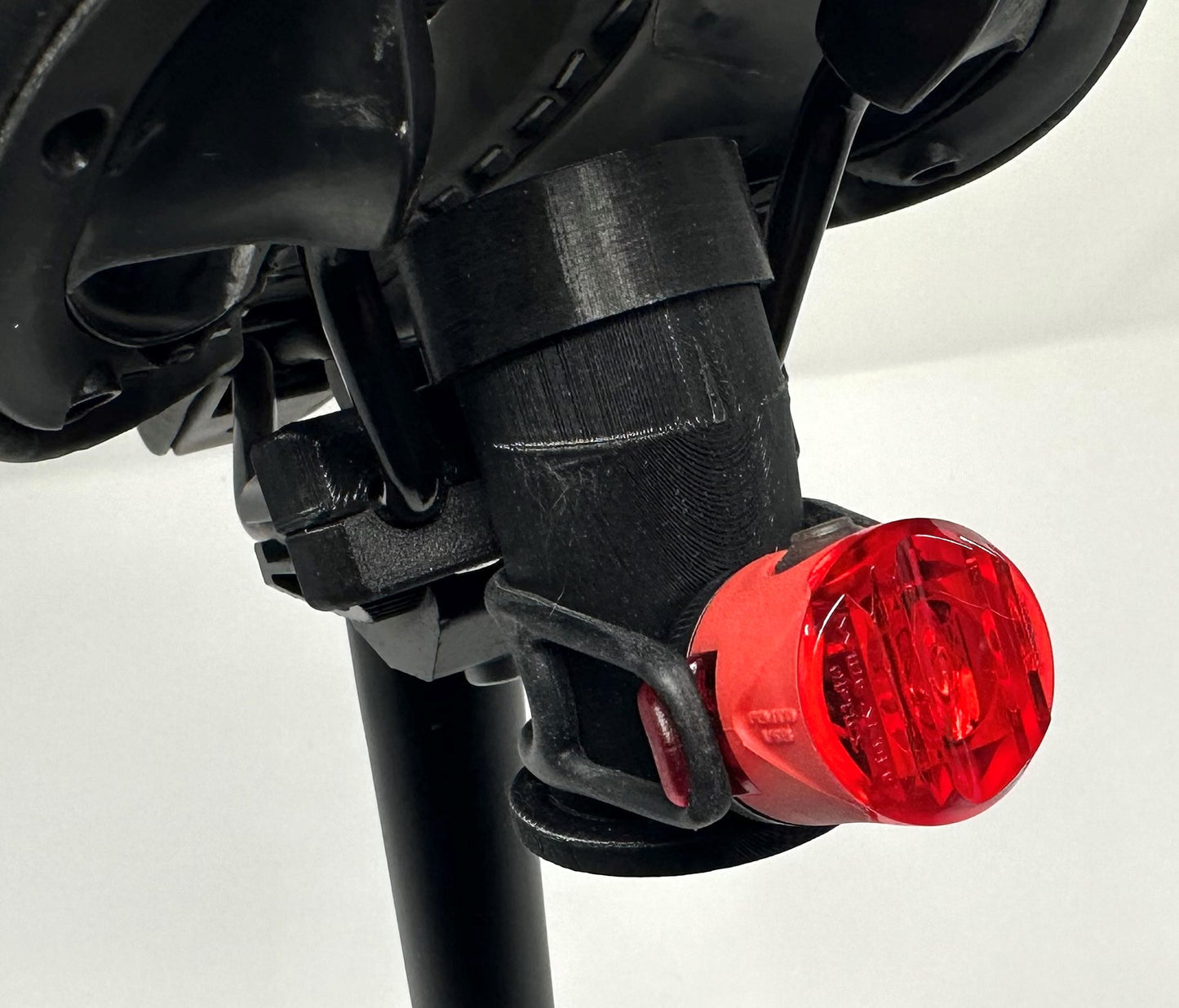 Apple AirTag Under-Saddle Holder & Light Fitting (Angled Version)