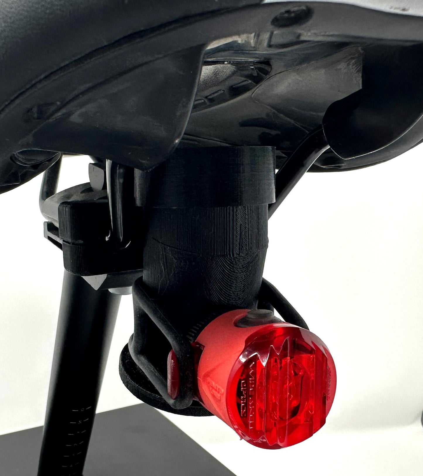 Apple AirTag Under-Saddle Holder & Light Fitting (Angled Version)